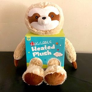 Huggable Heated Plush Sloth 16.5”X14.5X5.5” Fluffy Cuddly Pal NEW!!!